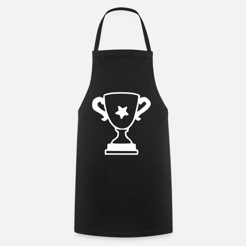 Cup Drawing Win Sketch White - Cooking Apron - black