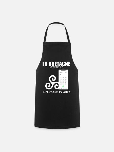 J'Adore Ma Région La Bretagne - Tablier de cuisine - noir