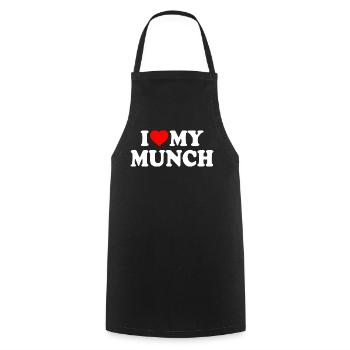 I love my munch - Cooking Apron - black - Front - AI Model Male 185 dark (185cm)