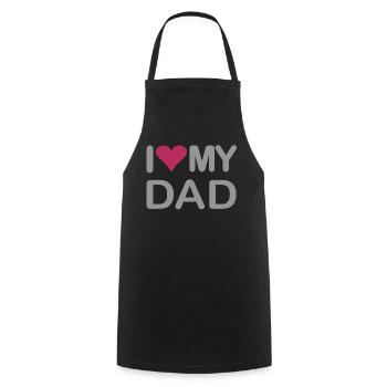 I love my Dad - Kochschürze - Schwarz - Vorne - AI Model Male 185 dark (185cm)