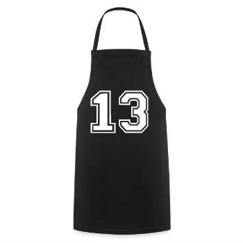 13 - Tablier de cuisine - noir - Devant - AI Model Male 185 dark (185cm)