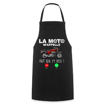Passion moto cadeau drôle pour motard - Tablier de cuisine - noir - Devant - AI Model Male 185 dark (185cm)