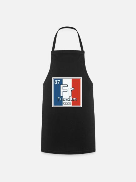 Tableau périodique des éléments francium - Tablier de cuisine - noir