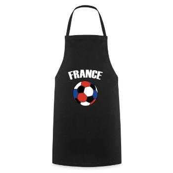 France Football Fan - Tablier de cuisine - noir - Devant - AI Model Male 185 dark (185cm)