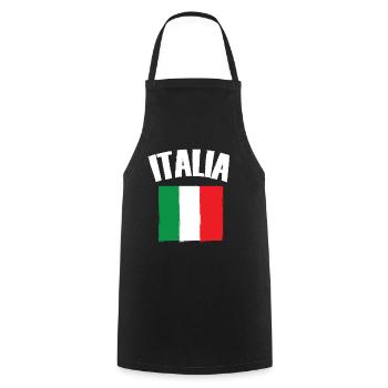 Italia - Italy Flag - Cooking Apron - black - Front - AI Model Male 185 dark (185cm)