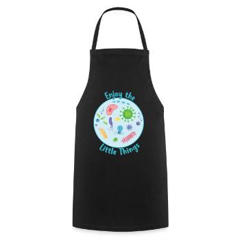Enjoy The Little Things Funny Biology - Cooking Apron - black - Front - AI Model Male 185 dark (185cm)