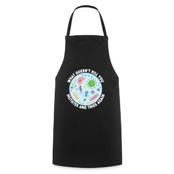 What Doesn't Kill You Mutates Funny Biology - Cooking Apron - black - Front - AI Model Male 185 dark (185cm)