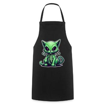 Les chats sont des extraterrestres - Tablier de cuisine - noir - Devant - AI Model Male 185 dark (185cm)