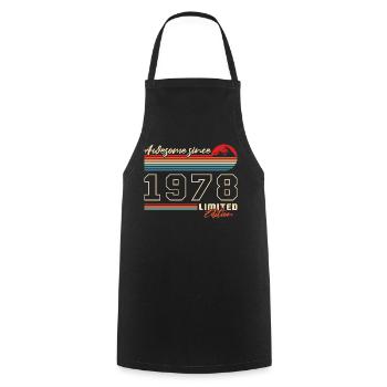 Geboren 1978 Jahrgang Geburtstag Geschenk - Kochschürze - Schwarz - Vorne - AI Model Male 185 dark (185cm)