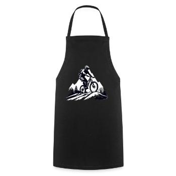 vététiste, vélo de montagne, sports de montagne, de plein air - Tablier de cuisine - noir - Devant - AI Model Male 185 dark (185cm)