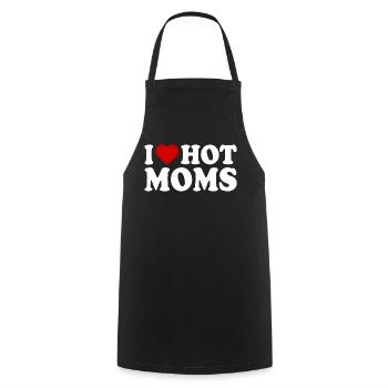 I love hot moms mom - Kochschürze - Schwarz - Vorne - AI Model Male 185 dark (185cm)