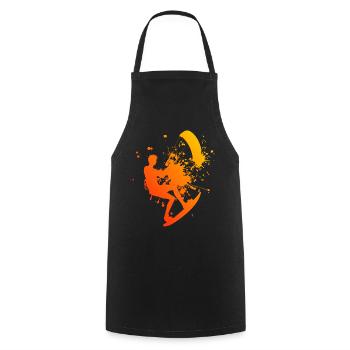 Kitesurfing Women Kitesurf Kitesurfing Kitesurfer - Cooking Apron - black - Front - AI Model Male 185 dark (185cm)