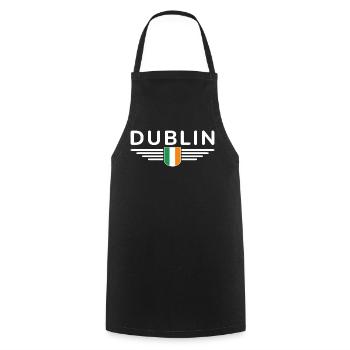 T-shirt Dublin pour les supporters irlandais - Tablier de cuisine - noir - Devant - AI Model Male 185 dark (185cm)