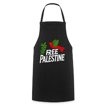 Free palestine - Tablier de cuisine - noir - Devant - AI Model Male 185 dark (185cm)