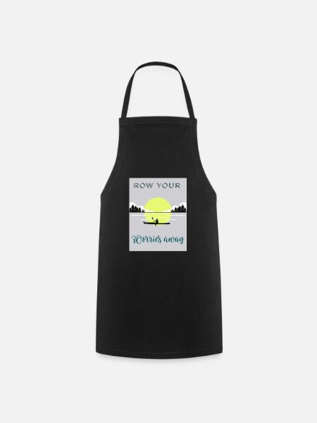 Row your worries away - Cooking Apron - black