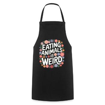 Vegetarian Vegan Veggie Vegetarian - Cooking Apron - black - Front - AI Model Male 185 dark (185cm)