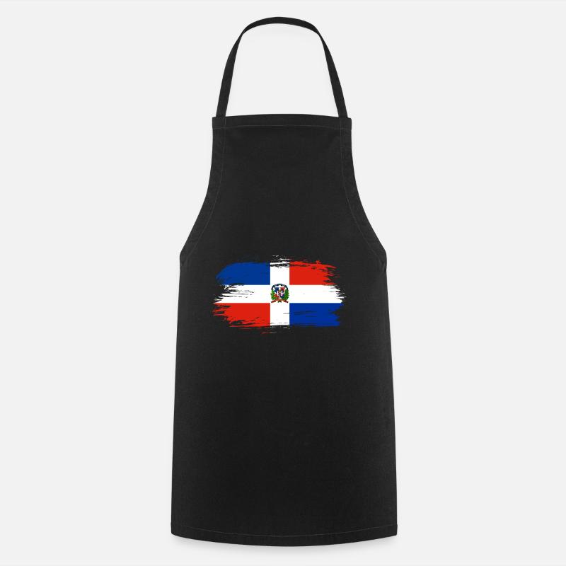 Drapeau drapeau République dominicaine - Tablier de cuisine - noir