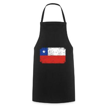 Chile Flagge Südamerika Chilenische Fahne Vintage - Kochschürze - Schwarz - Vorne - AI Model Male 185 dark (185cm)