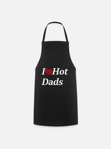 J’aime Hot Dads / I Heart Hot Dads - Tablier de cuisine - noir