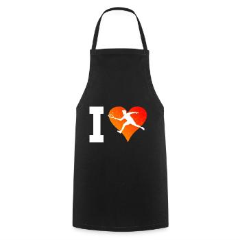 Women's Racquetball Men's Racquetball Games - Cooking Apron - black - Front - AI Model Male 185 dark (185cm)