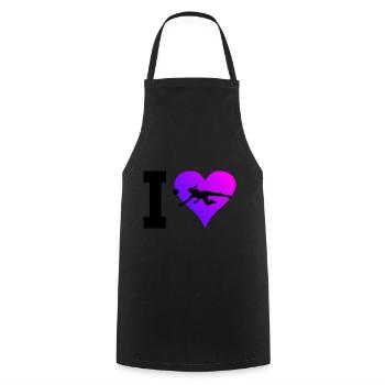 Joueuse de volley-ball joueuse de volley-ball féminin - Tablier de cuisine - noir - Devant - AI Model Male 185 dark (185cm)