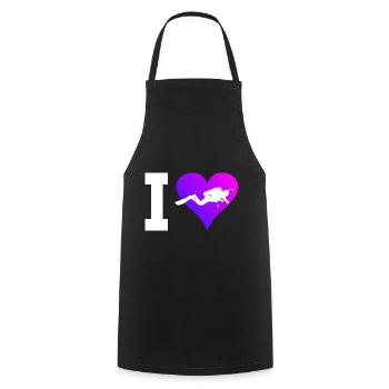 Plongée libre Scuba Diver Tauchen Plongée sous-marine Tauchen - Tablier de cuisine - noir - Devant - AI Model Male 185 dark (185cm)