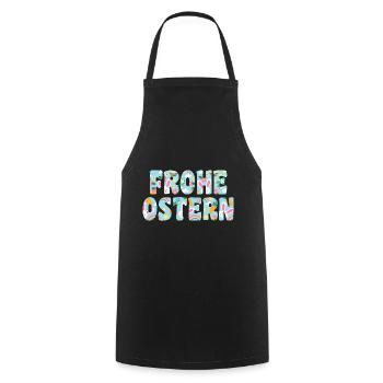 Osterhase Hase Ostern - Kochschürze - Schwarz - Vorne - AI Model Male 185 dark (185cm)