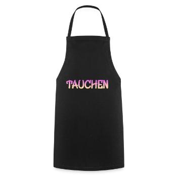 Tauchen - Kochschürze - Schwarz - Vorne - AI Model Male 185 dark (185cm)