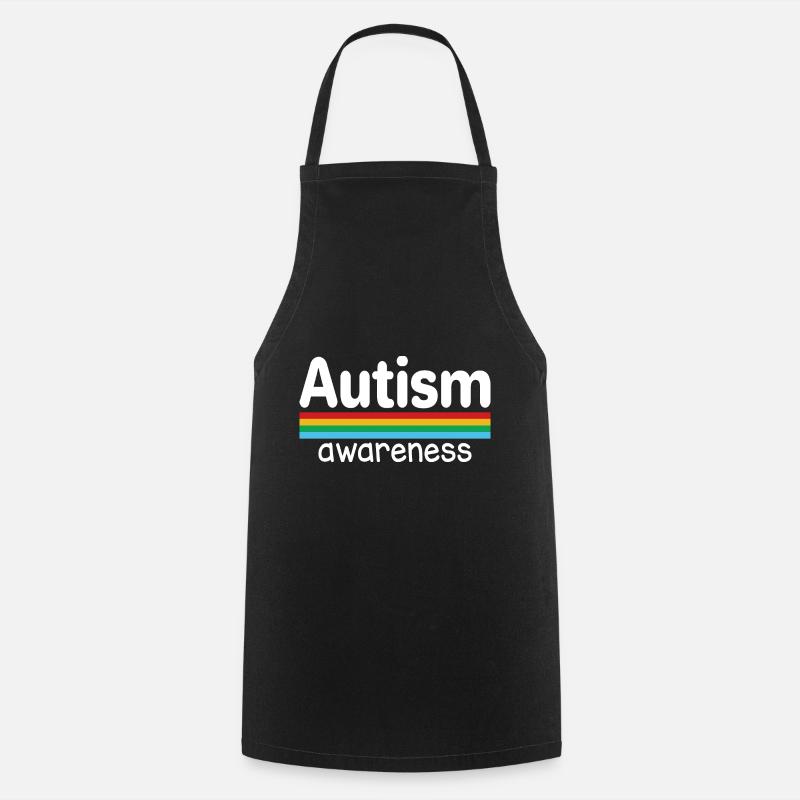 Autism awareness Regenbogen - Kochschürze - Schwarz