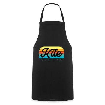 Kitesurfing Kitesurf Kitesurfer Kiteboard - Cooking Apron - black - Front - AI Model Male 185 dark (185cm)