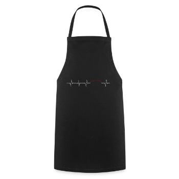 Heartbeat sportscar white - Tablier de cuisine - noir - Devant - AI Model Male 185 dark (185cm)