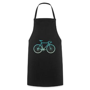 Rennrad Motiv Rennrad Motiv - Kochschürze - Schwarz - Vorne - AI Model Male 185 dark (185cm)