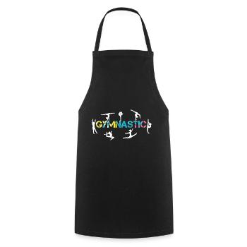 Gymnastique Gymnastes - Tablier de cuisine - noir - Devant - AI Model Male 185 dark (185cm)