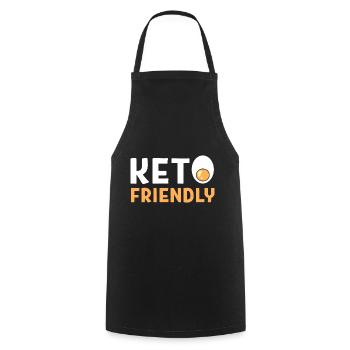 Keto Friendly Fitness -Enthusiast - Kochschürze - Schwarz - Vorne - AI Model Male 185 dark (185cm)