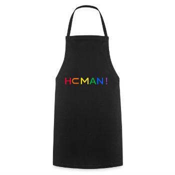 human-rights LGBT rainbow "tolerant colourful" - Cooking Apron - black - Front - AI Model Male 185 dark (185cm)