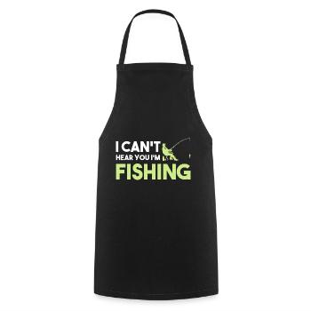I Can't Hear You I'm Fishing Fischer - Kochschürze - Schwarz - Vorne - AI Model Male 185 dark (185cm)