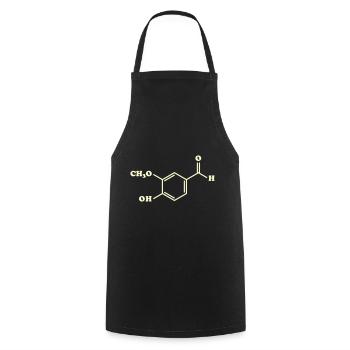Vanilla Vanillin Molecular Chemical Formula - Cooking Apron - black - Front - AI Model Male 185 dark (185cm)