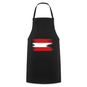 Austria Flag Austria Austrian Flag - Cooking Apron - black - Front - AI Model Male 185 dark (185cm)