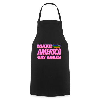 pride america queer schwul lesbisch liebe USA US - Kochschürze - Schwarz - Vorne - AI Model Male 185 dark (185cm)
