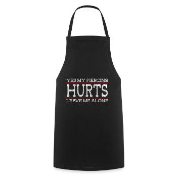 Piercer Stitching Body Jewelry Plug - Cooking Apron - black - Front - AI Model Male 185 dark (185cm)