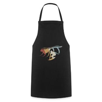 Surfing Retro Style Vintage - Cooking Apron - black - Front - AI Model Male 185 dark (185cm)