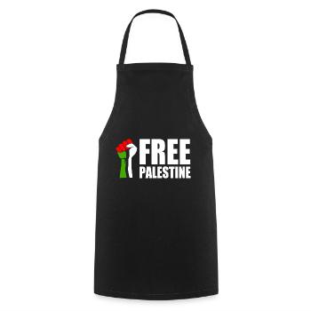 Free palestine - Cooking Apron - black - Front - AI Model Male 185 dark (185cm)