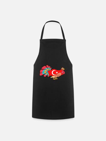 Lustiger Turkey Truthahn - Kochschürze - Schwarz