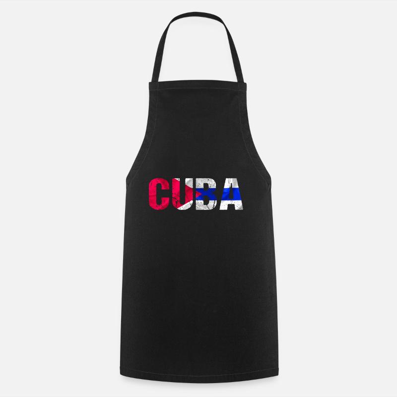 Drapeau de Cuba Cuba - Tablier de cuisine - noir