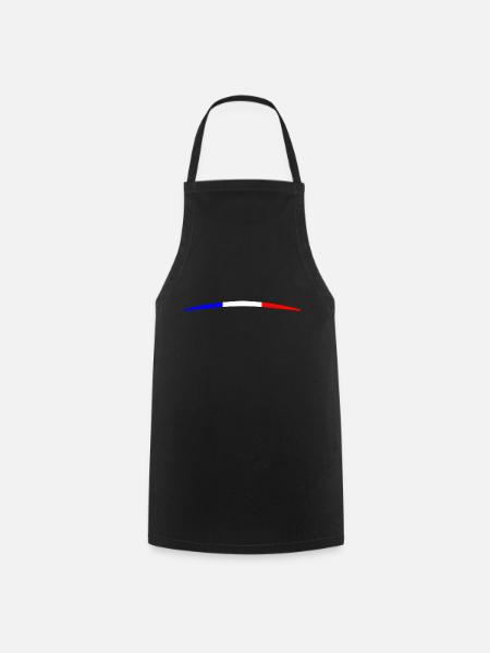 France - Design courbé - Nouveau - Tablier de cuisine - noir