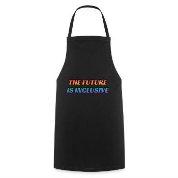 The Future Is Inclusive - Cooking Apron - black - Front - AI Model Male 185 dark (185cm)