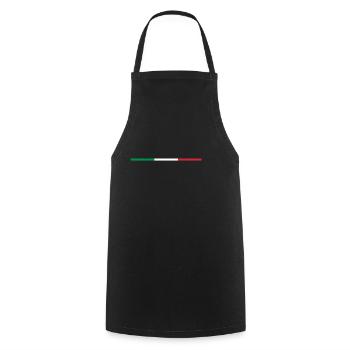 Italy - national flag as a retro stripes. - Cooking Apron - black - Front - AI Model Male 185 dark (185cm)