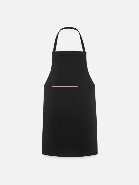 Poland - National Flag as a retro stripes. - Cooking Apron - black
