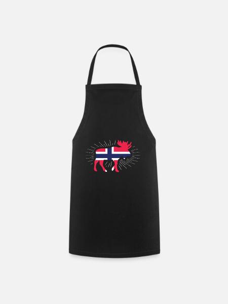 Norvège - Tablier de cuisine - noir