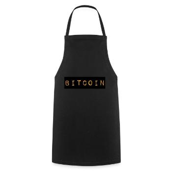 Bitcoin - Cooking Apron - black - Front - AI Model Male 185 dark (185cm)